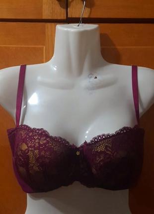 Кружевной красивый бюстгалтер р.36dd 80e от ann summers, косточки, поролон, пуш-ап1 фото