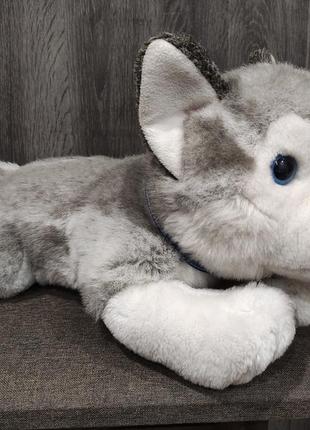 Большая игрушка собачка хаски storm, щенок, песик 52 см keel toys