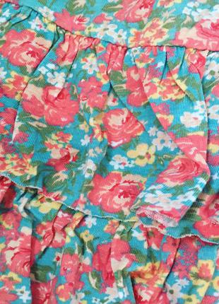 Милая яркая легкая летняя юбка мелкоцвет5 фото