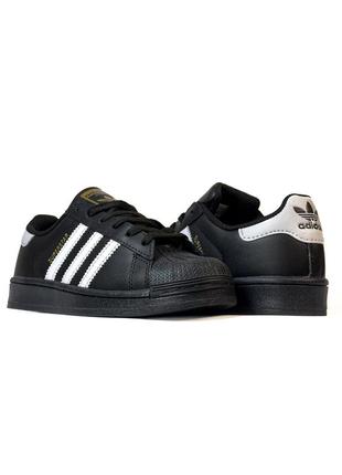 Adidas superstar black2 фото