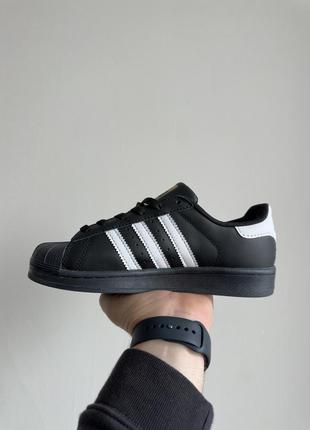 Adidas superstar black5 фото