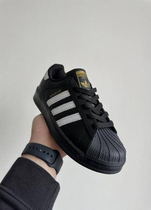 Adidas superstar black6 фото