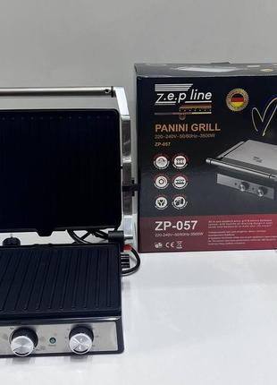 Електрогриль контактний притискний зі знімними пластинами 3500w zepline zp-086