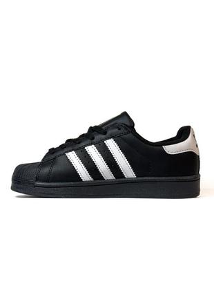 Adidas superstar black6 фото