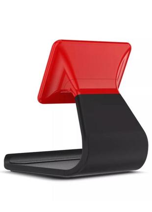 Універсальна підставка-тримач 2в1 для смартфонів і планшетів з рухомою верхньою частиною (чорно-червоний)