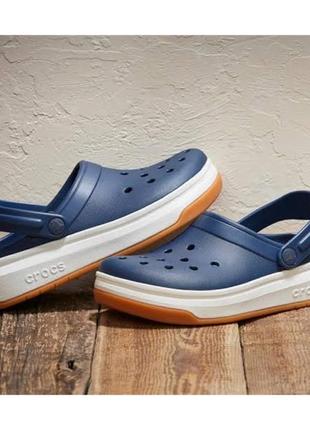 Крокс крокбенд клог фул форс сині нави crocs crocband™ full force clog navy/white2 фото