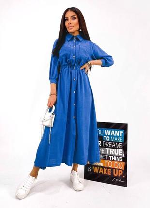 Платье-рубашка макси длины9 фото