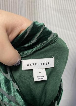 Женское бархатное платье в анималистичном принте warehouse9 фото