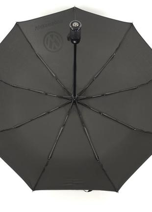 Якісна чоловіча парасолька автомат з куполом 101 см і карбоновими спицями, антишторм, чорний9 фото