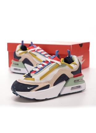 Крутые женские и мужские кроссовки nike air max furyosa beige coloured бежевые