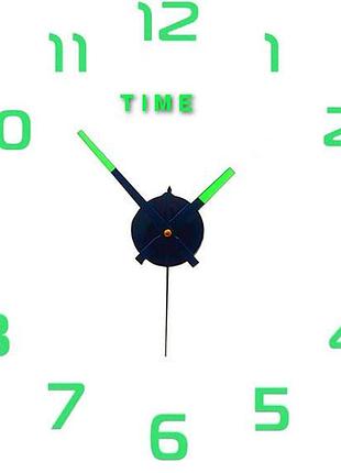 Настінний годинник світний у темряві з цифрами салатовий diy зроби сам 90 см