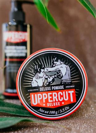 Помада для укладки волос сильной фиксации uppercut deluxe pomade barber tin