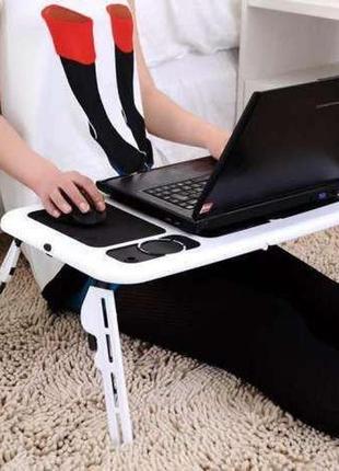 Складной столик-подставка для ноутбука с кулером e-table ld091 фото