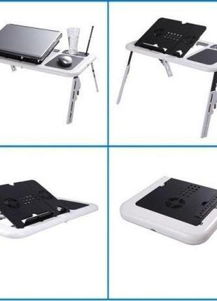 Складной столик-подставка для ноутбука с кулером e-table ld09 salemarket6 фото
