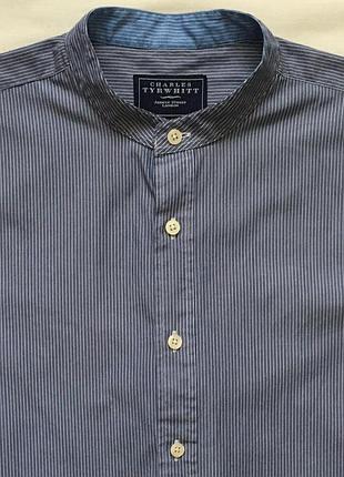 Рубашка с воротничком стойкой charles tyrwhitt размер м-l