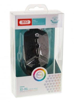 Комп'ютерна провідна usb мишка xo-m4 streamer чорний salemarket