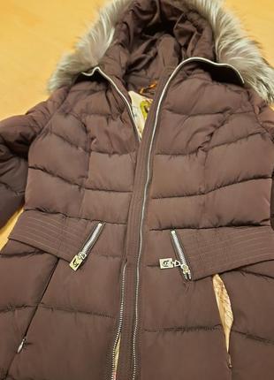 Зимнее пальто натуральный мех2 фото