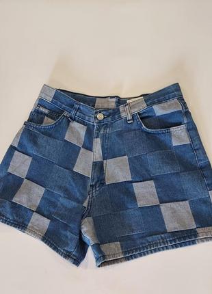 Крутые джинсовые шорты шахматы tammy 44 размер s2 фото