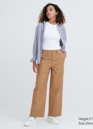 Брюки uniqlo широкі wide leg baker trousers1 фото