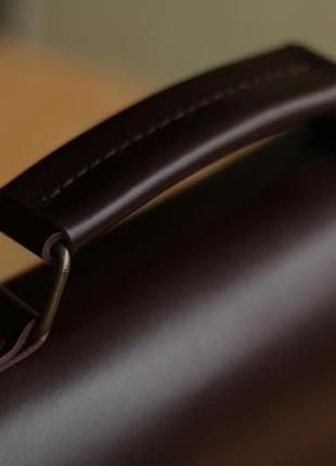 Кожаный портфель classic коричневый4 фото