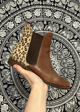 Joules westbourne premium chelsea boots челси леопард животный принт кожа