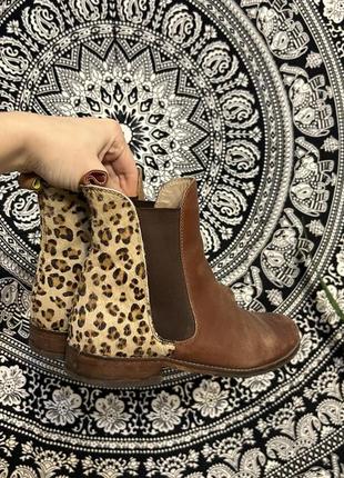 Joules westbourne premium chelsea boots челси леопард животный принт кожа6 фото