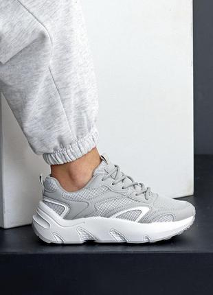 Жіночі кросівки натуральна шкіра білий ,сірий з білим, сірий1 фото