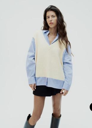 Zara светр-сорочка