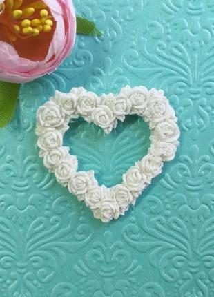 Рамка квіткове серце, гнучка, 4,8*5,2 см, 5 шт.