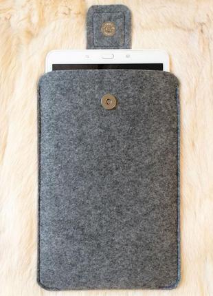 Чехол для планшета 8″, электронной книги, светло-серый, 15*22 см.2 фото