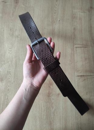 Мужской кожаный ремень real leather,р. 110.