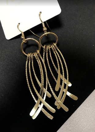 Длинные золотые серьги бижутерия asos i am