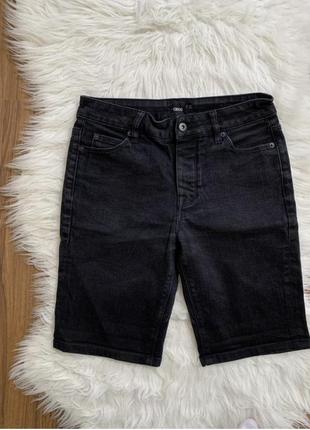 Чорні джинсові шорти asos