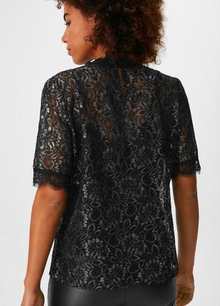 Брендова мереживна блуза з майкою yessica c&amp;a германія етикетка4 фото