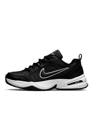 Nike air monarch iv чорні з білим2 фото