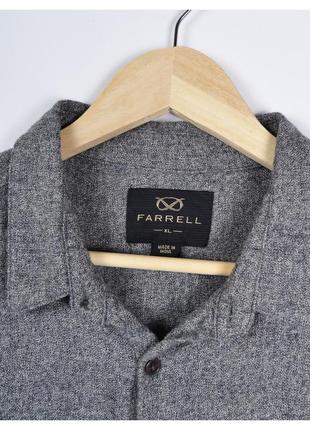 Farrell xl / темно сіра м'яка чоловіча бавовняна фланелева сорочка7 фото
