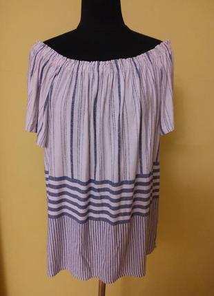 Біла у смужку кофта,футболка george роз12-14