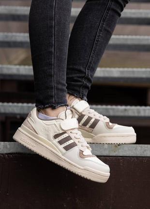 Кроссовки adidas forum 84 low beige brown