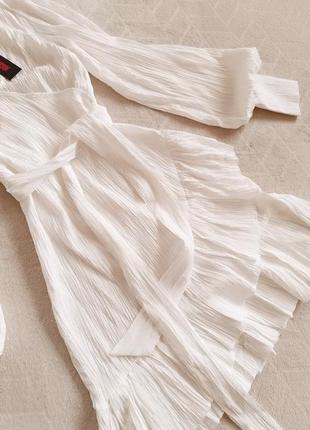 Сукня плаття білосніжна текстурована сукня misspap4 фото