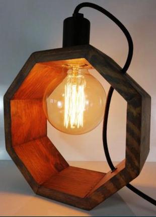 Ретро настільна лампа в стилі лофт з лампою едісона4 фото
