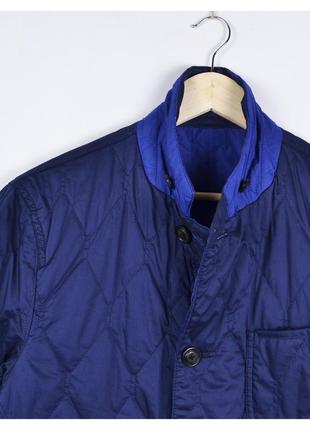 Massimo dutti l нова чоловіча легка стьобана куртка жакет двостороння синій з блакитним3 фото