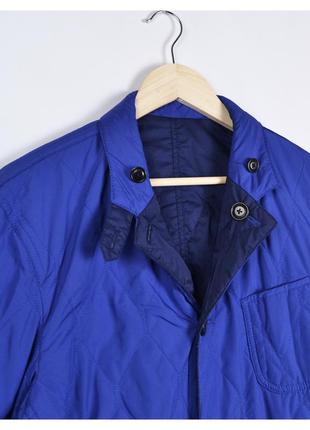 Massimo dutti l нова чоловіча легка стьобана куртка жакет двостороння синій з блакитним2 фото