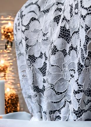 Красивая кружевная блуза zara этикетка4 фото