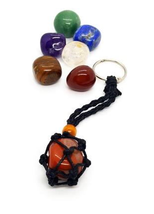 🔺🕸️🐡 плетеный брелок-сеточка для ключей в стиле макраме