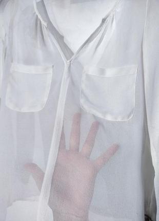 Прозрачная белая блуза zara3 фото