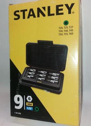 Набір головок торцевих "torx" 9 од. stanley 1-89-098 оригінал...