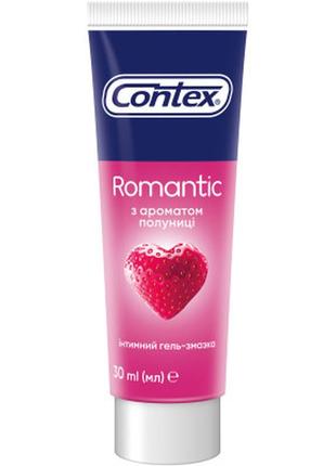 Интимный гель-смазка contex romantic с ароматом клубники (лубрикант) 30 мл (4820108005150)