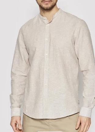 Only &amp; sons рубашка caiden 22019173 бежевый sli