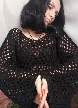 Топ сетка черная