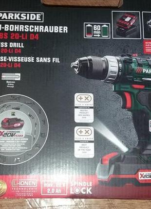 Акумуляторний шуруповерт parkside рвѕа 20 li а1 з німеччини
